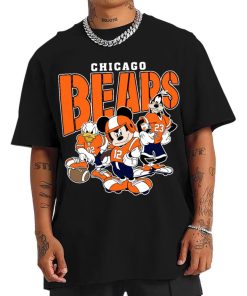 T Shirt Men DSMK06 Chicago Bears Mickey Donald Duck And Goofy Football Team T Shirt
