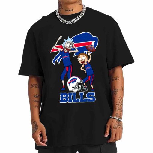T Shirt Men DSRM04 Rick And Morty Fans Play Football Buffalo Bills