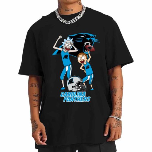 T Shirt Men DSRM05 Rick And Morty Fans Play Football Carolina Panthers