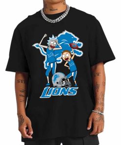 T Shirt Men DSRM11 Rick And Morty Fans Play Football Detroit Lions