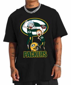 T Shirt Men DSRM12 Rick And Morty Fans Play Football Green Bay Packers