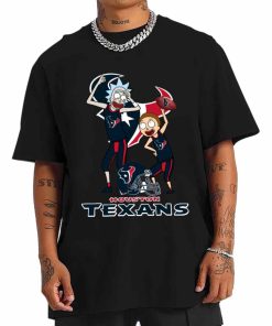 T Shirt Men DSRM13 Rick And Morty Fans Play Football Houston Texans