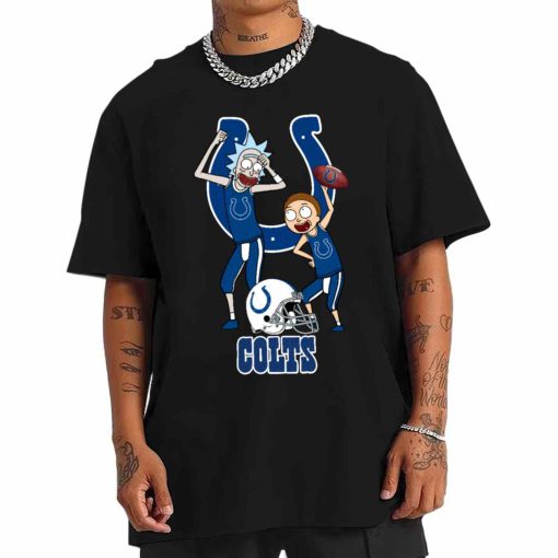 T Shirt Men DSRM14 Rick And Morty Fans Play Football Indianapolis Colts