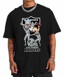 T Shirt Men DSRM17 Rick And Morty Fans Play Football Las Vegas Raiders 1