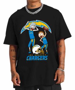 T Shirt Men DSRM18 Rick And Morty Fans Play Football Los Angeles Chargers