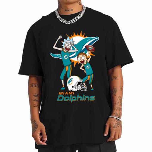 T Shirt Men DSRM20 Rick And Morty Fans Play Football Miami Dolphins