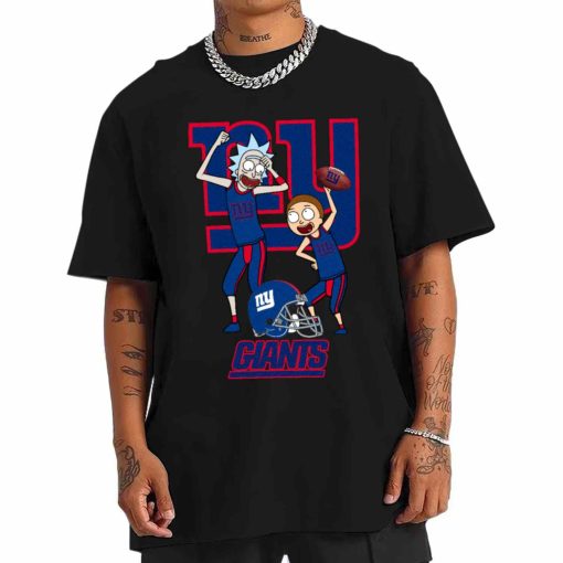 T Shirt Men DSRM24 Rick And Morty Fans Play Football New York Giants