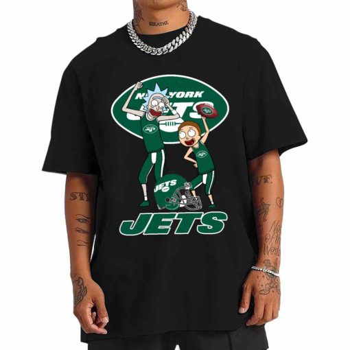 T Shirt Men DSRM25 Rick And Morty Fans Play Football New York Jets