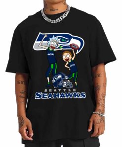 T Shirt Men DSRM29 Rick And Morty Fans Play Football Seattle Seahawks