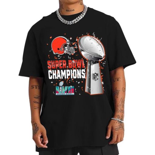 T Shirt Men DSSB08 Cleveland Browns Super Bowl LVII 2023 Champions T Shirt