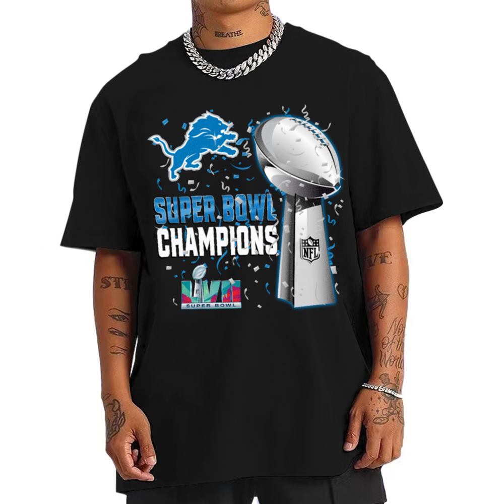 Detroit Lions Super Bowl LVII 2023 Champions T-Shirt