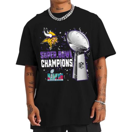 T Shirt Men DSSB21 Minnesota Vikings Super Bowl LVII 2023 Champions T Shirt