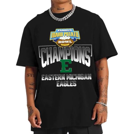 T Shirt Men Eastern Michigan Eagles Famous Idaho Potato Bowl Champions T Shirt
