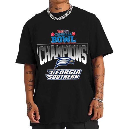 T Shirt Men Georgia Southern Eagles Camellia Bowl Champions T Shirt