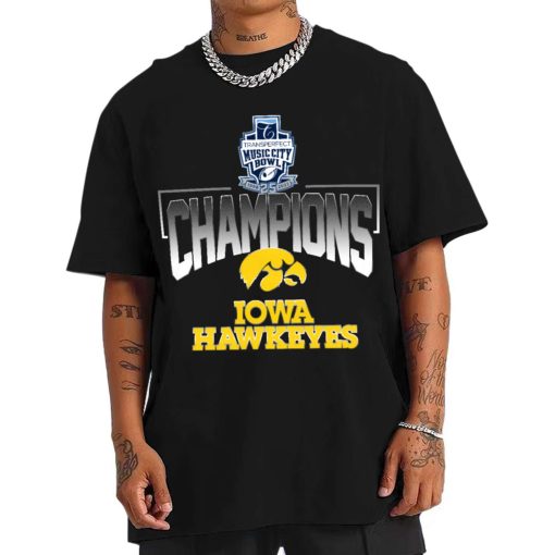 T Shirt Men Iowa Hawkeyes Transperfect Music City Bowl Champions T Shirt