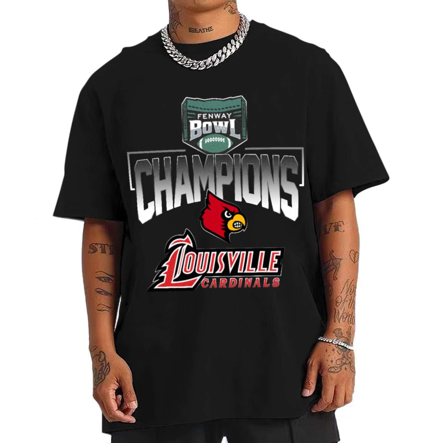 Louisville Cardinals Wasabi Fenway Bowl Champions T-Shirt - Cruel Ball