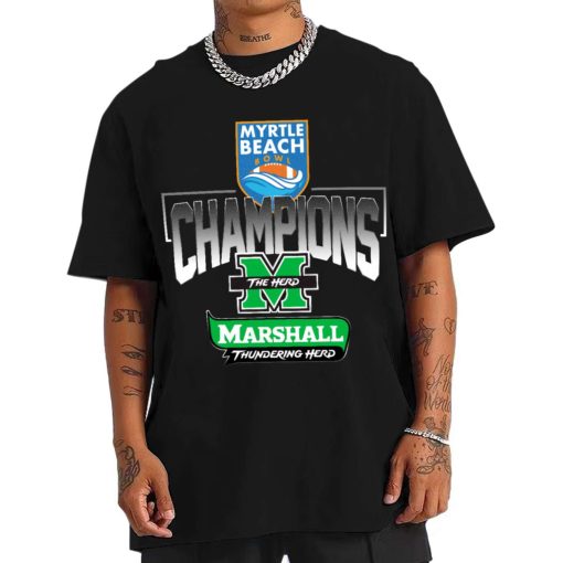 T Shirt Men Marshall Thundering Herd Myrtle Beach Bowl Champions T Shirt