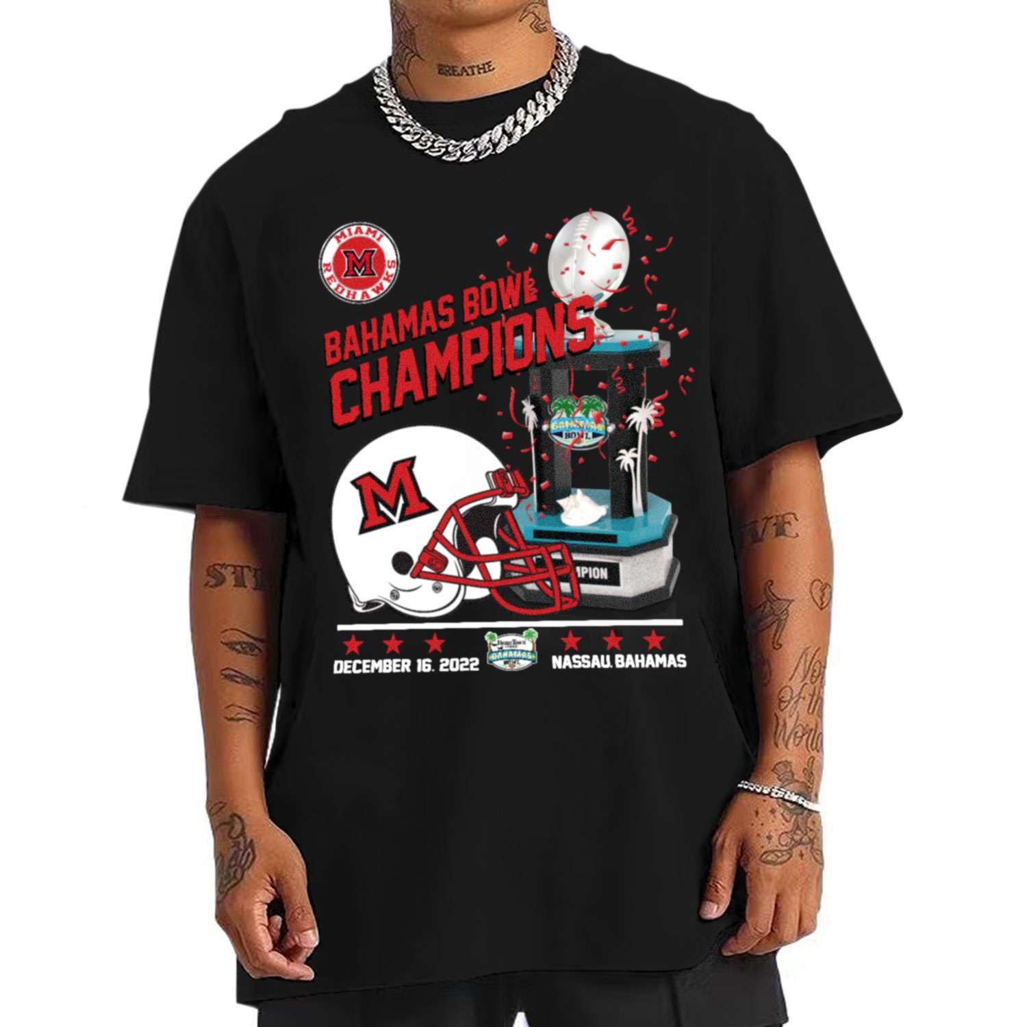Miami RedHawks Bahamas Bowl Champions 2022 T-Shirt