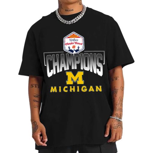 T Shirt Men Michigan Wolverines Fiesta Bowl Champions T Shirt