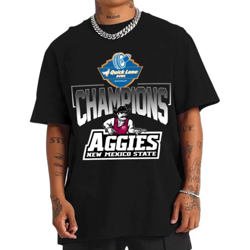 T Shirt Men New Mexico State Aggies Quick Lane Bowl Champions T Shirt
