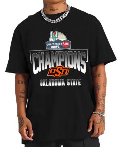 T Shirt Men Oklahoma State Cowboys Guaranteed Rate Bowl Champions T Shirt