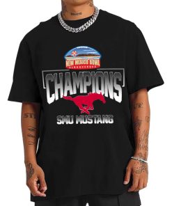 T Shirt Men SMU Mustang New Mexico Bowl Champions T Shirt