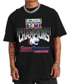 T Shirt Men South Alabama Jaguars New Orleans Bowl Champions T Shirt