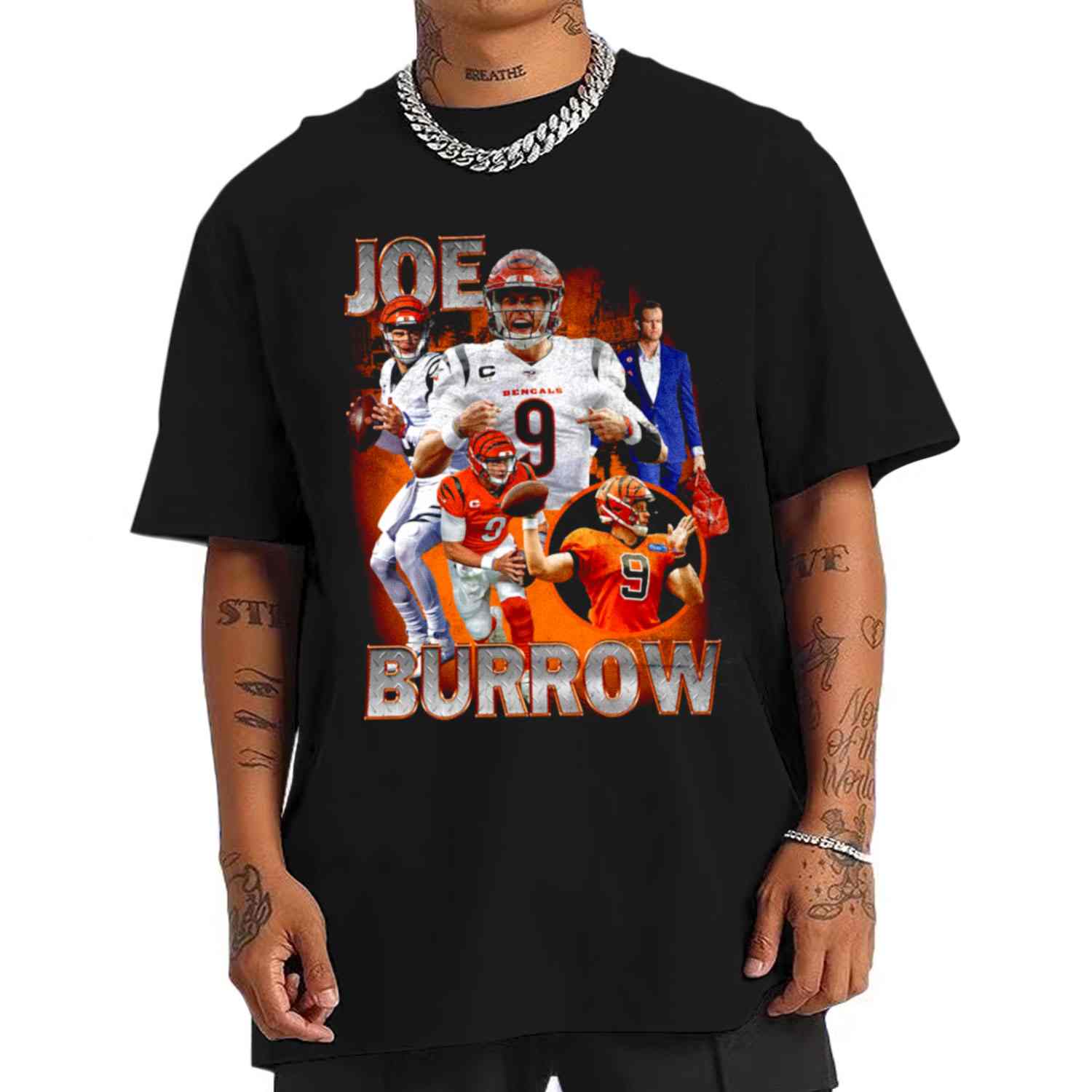 Joe Burrow Super Bowl Vintage Cincinnati Bengals T-Shirt - Cruel Ball