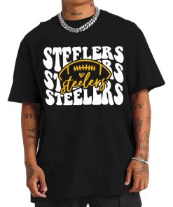 T Shirt Men TSBN120 Steelers Team Boho Groovy Style Pittsburgh Steelers T Shirt