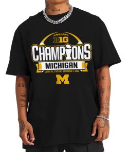 T Shirt Men TSBN173 Michigan Wolverines Big Ten Football Conference Champions T Shirt
