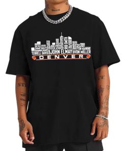 T Shirt Men TSSK12 Denver All Time Legends Football City Skyline T Shirt