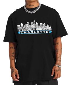 T Shirt Men TSSK13 Charlotte All Time Legends Football City Skyline Carolina Panthers T Shirt