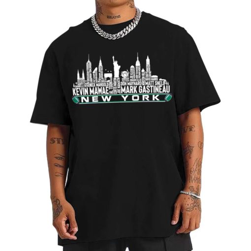 T Shirt Men TSSK15 New York All Time Legends Football City Skyline T Shirt
