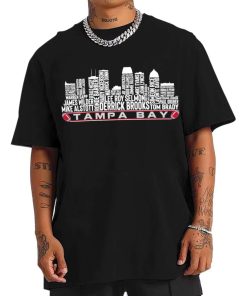 T Shirt Men TSSK16 Tampa Bay All Time Legends Football City Skyline T Shirt
