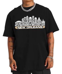 T Shirt Men TSSK18 New Orleans All Time Legends Football City Skyline T Shirt