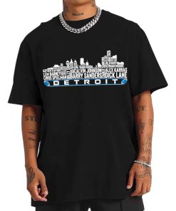 T Shirt Men TSSK21 Detroit All Time Legends Football City Skyline T Shirt