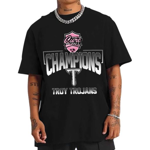 T Shirt Men Troy Trojans Cure Bowl Champions T Shirt
