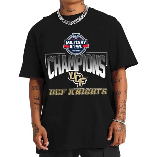 T Shirt Men UCF Knights Military Bowl Champions T Shirt