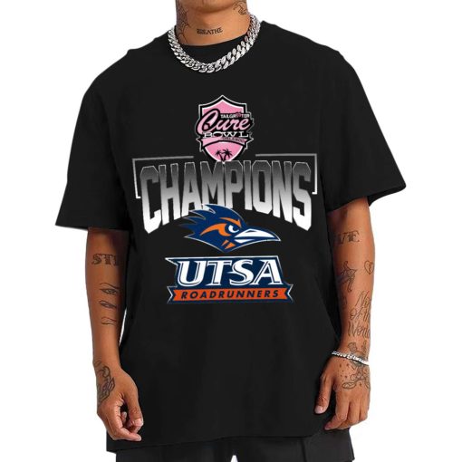 T Shirt Men UTSA Roadrunners Cure Bowl Champions T Shirt