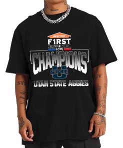 T Shirt Men Utah State Aggies First Responder Bowl Champions T Shirt