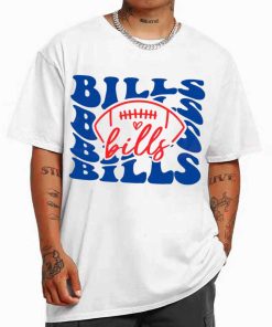 T Shirt Men White TSBN122 Bills Team Boho Groovy Style Buffalo Bills T Shirt 1