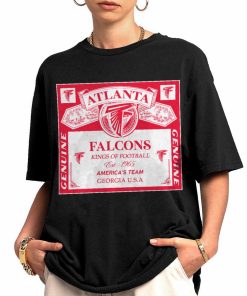 T Shirt Women 0 DSBEER02 Kings Of Football Funny Budweiser Genuine Atlanta Falcons T Shirt
