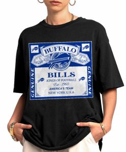 T Shirt Women 0 DSBEER04 Kings Of Football Funny Budweiser Genuine Buffalo Bills T Shirt