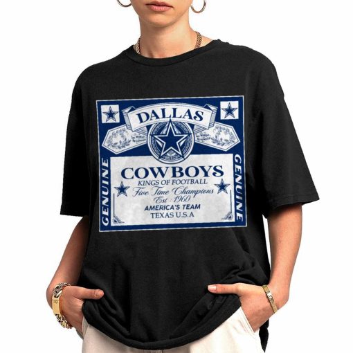 T Shirt Women 0 DSBEER09 Kings Of Football Funny Budweiser Genuine Dallas Cowboys T Shirt