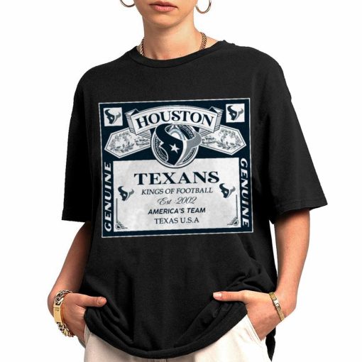 T Shirt Women 0 DSBEER13 Kings Of Football Funny Budweiser Genuine Houston Texans T Shirt