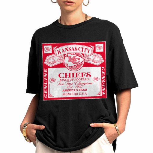 T Shirt Women 0 DSBEER16 Kings Of Football Funny Budweiser Genuine Kansas City Chiefs T Shirt