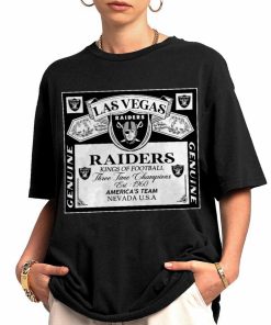 T Shirt Women 0 DSBEER17 Kings Of Football Funny Budweiser Genuine Las Vegas Raiders T Shirt