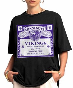 T Shirt Women 0 DSBEER21 Kings Of Football Funny Budweiser Genuine Minnesota Vikings T Shirt