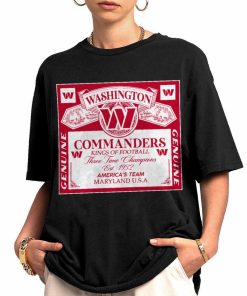 T Shirt Women 0 DSBEER32 Kings Of Football Funny Budweiser Genuine Washington Commanders T Shirt