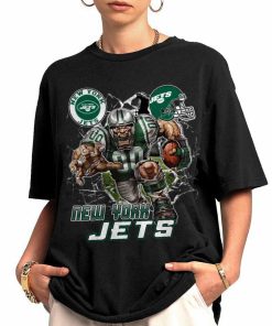 T Shirt Women 0 DSMC0225 Mascot Breaking Through Wall New York Jets T Shirt